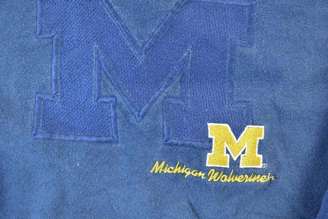 Vintage 1990s Michigan Wolverines University Crewneck Men's Large from propervintagecanada