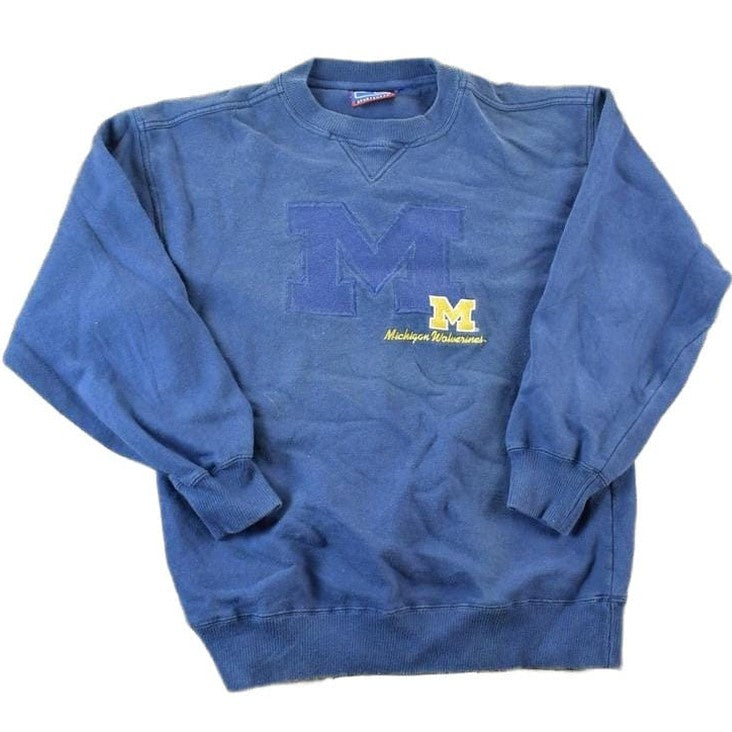 Vintage 1990s Michigan Wolverines University Crewneck Men's Large from propervintagecanada