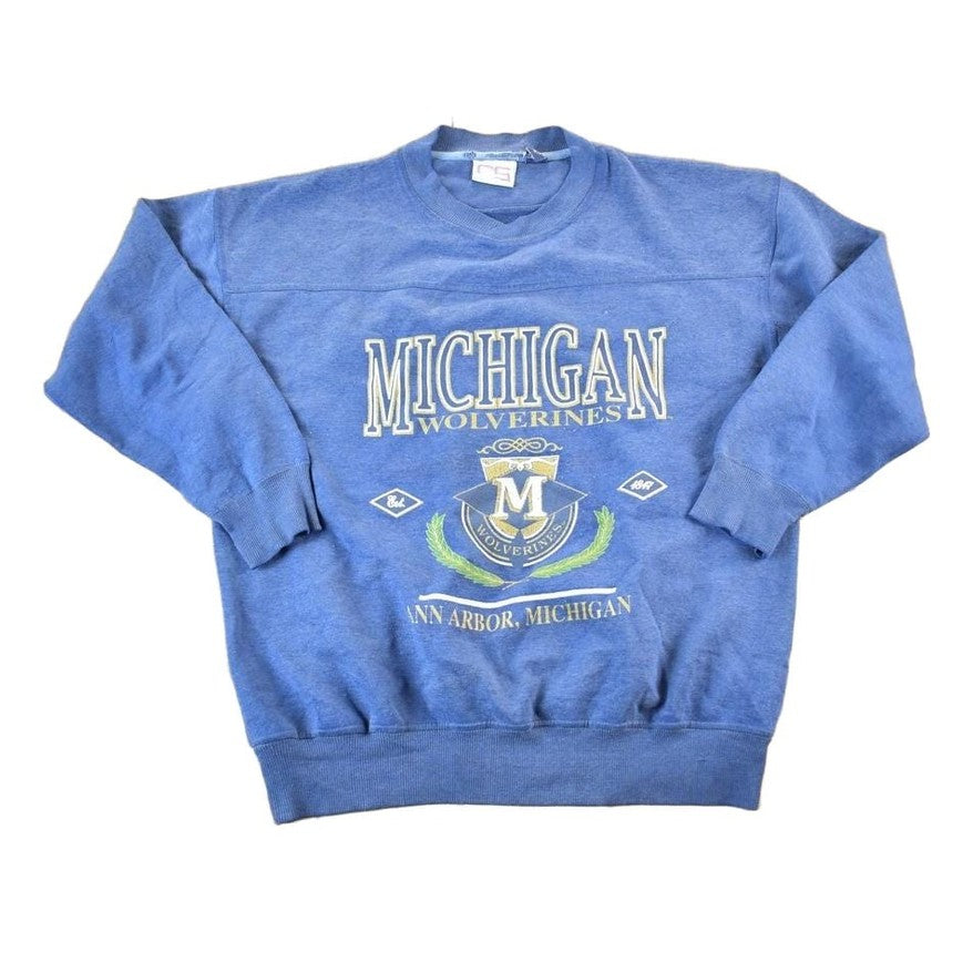 Vintage 1990s Michigan Wolverines University Crewneck Mens XL from propervintagecanada