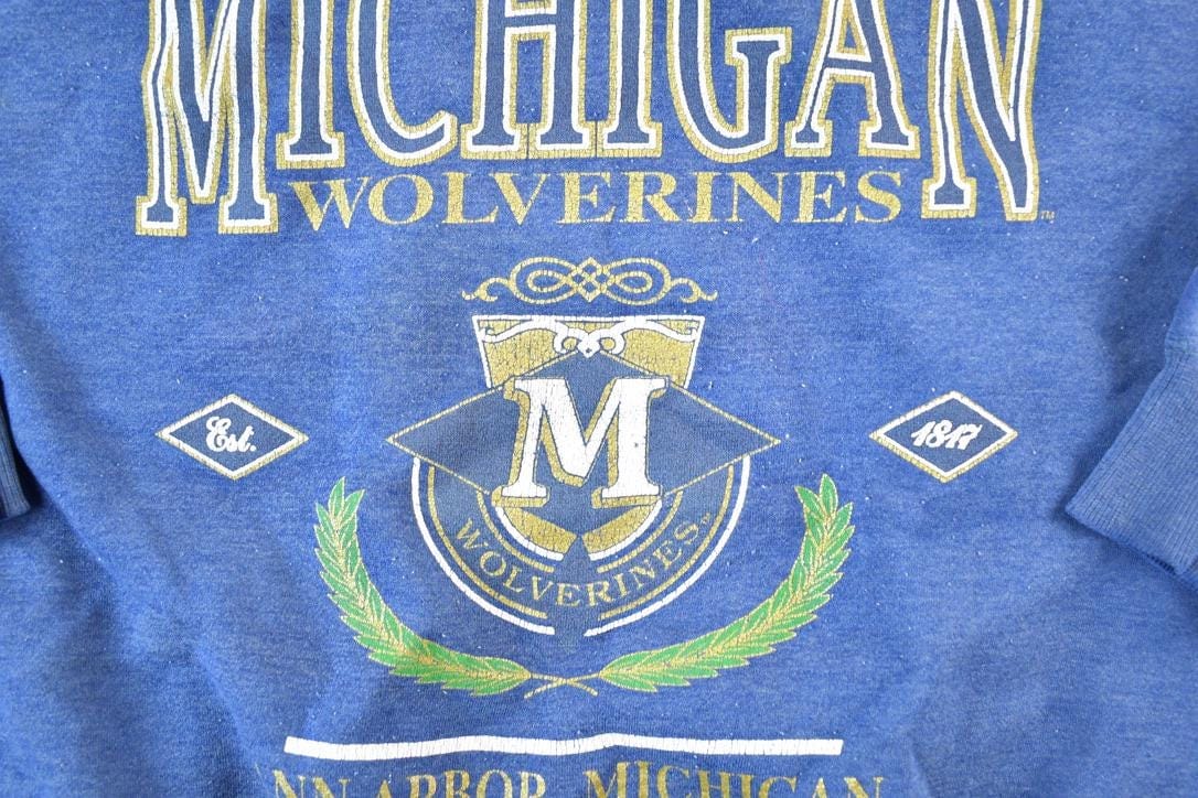 Vintage 1990s Michigan Wolverines University Crewneck Mens XL from propervintagecanada