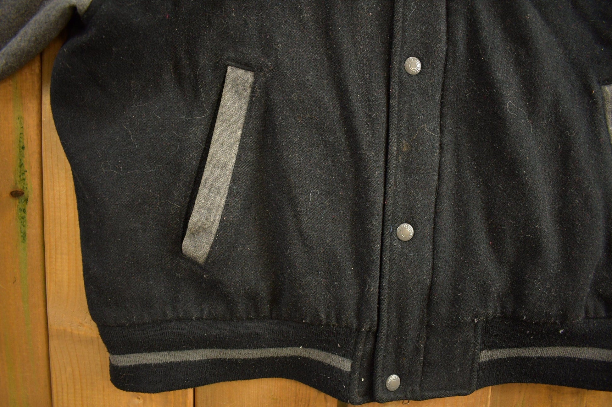 Vintage 1990s Mickey Embroidered Disney Varsity Jacket Men's Large from propervintagecanada