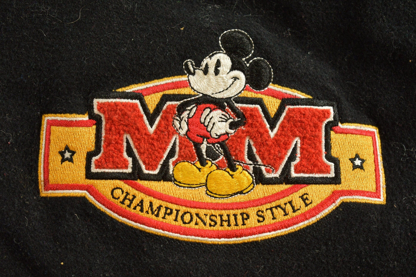 Vintage 1990s Mickey Embroidered Disney Varsity Jacket Men's Large from propervintagecanada