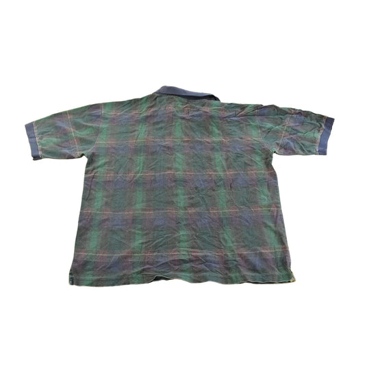Vintage 1990s Mickey Inc Mickey Mouse Plaid Polo Shirt Men's 2XL from propervintagecanada