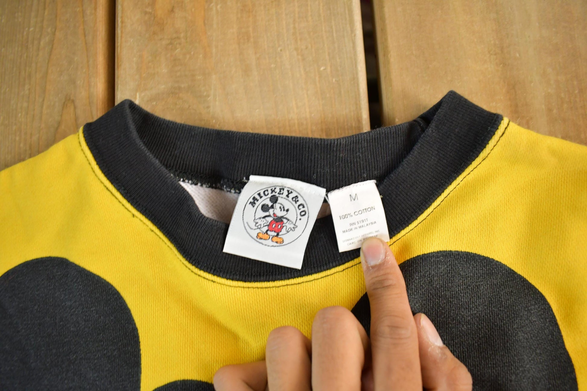 Vintage 1990s Mickey Mouse All Over Print Disney Crewneck Men's Medium from propervintagecanada