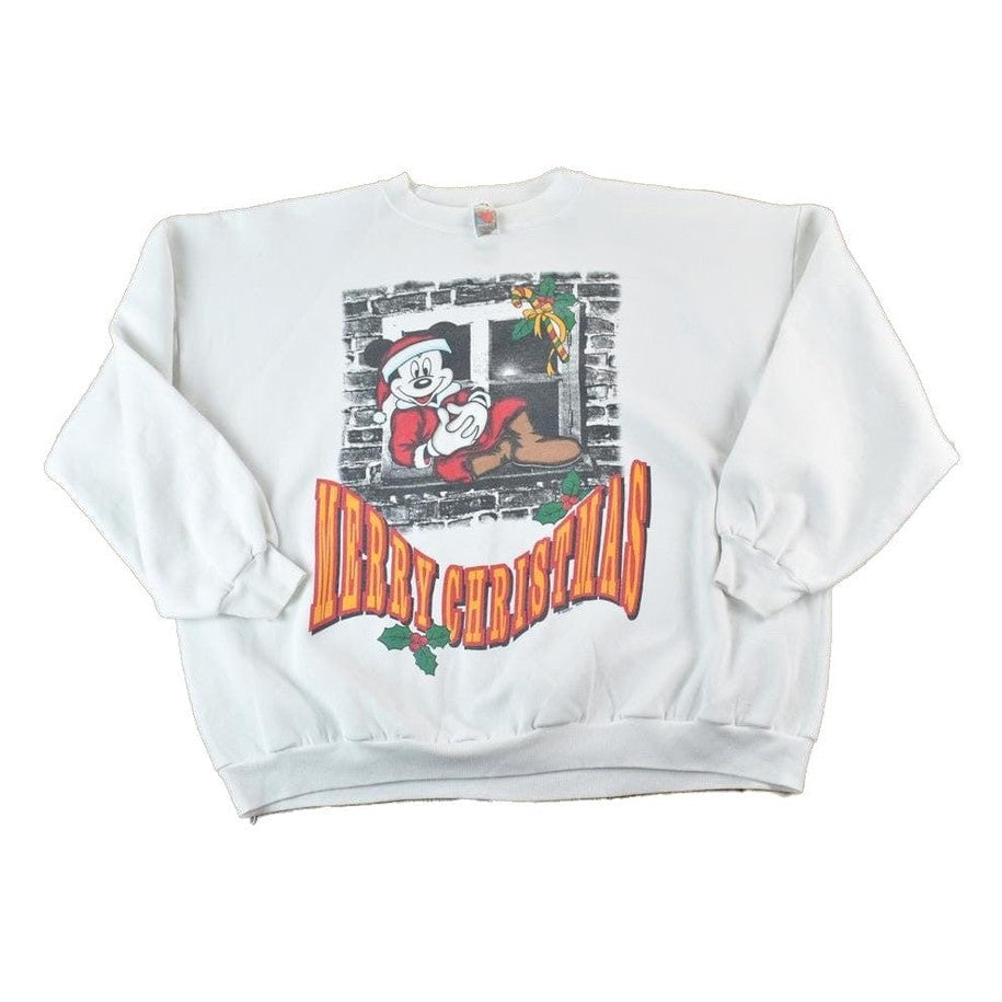 Vintage 1990s Mickey Mouse Disney Christmas Crewneck Men's XL from propervintagecanada