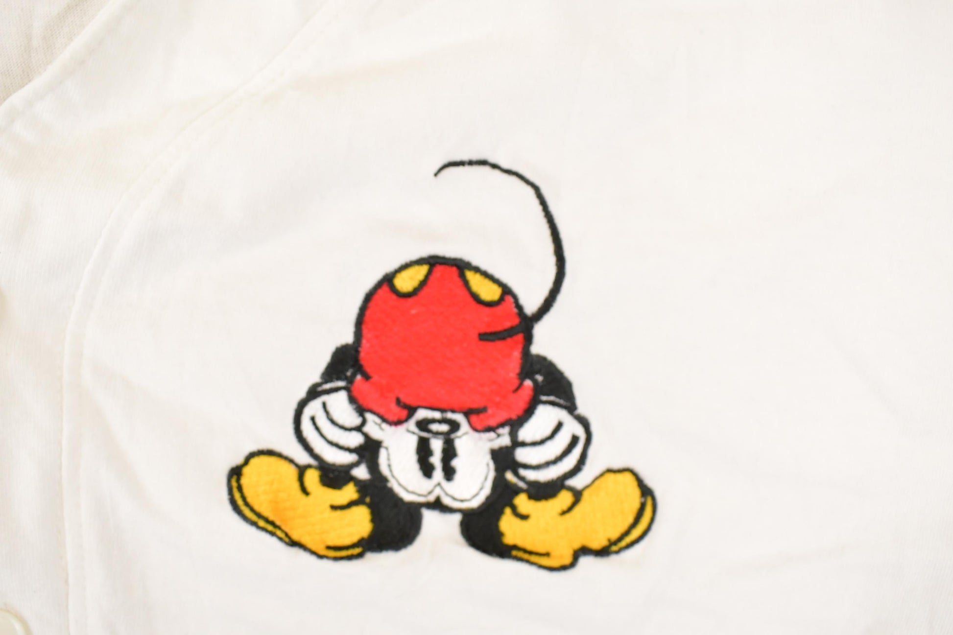 Vintage 1990s Mickey Mouse Embroidered Button Up Disney Shirt Men's L from propervintagecanada