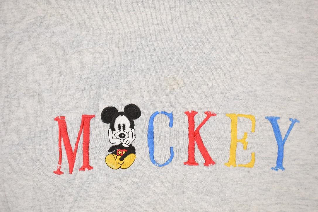Vintage 1990s Mickey Mouse Embroidered Disney Crewneck Sweater Men's L from propervintagecanada