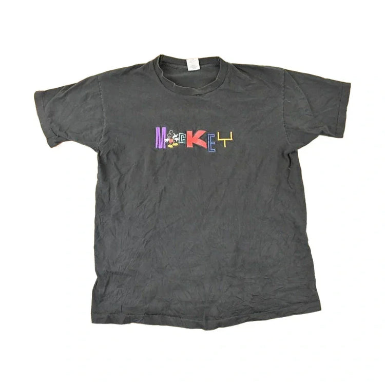 Vintage 1990s Mickey Mouse Embroidered Disney T-Shirt Men's L from propervintagecanada