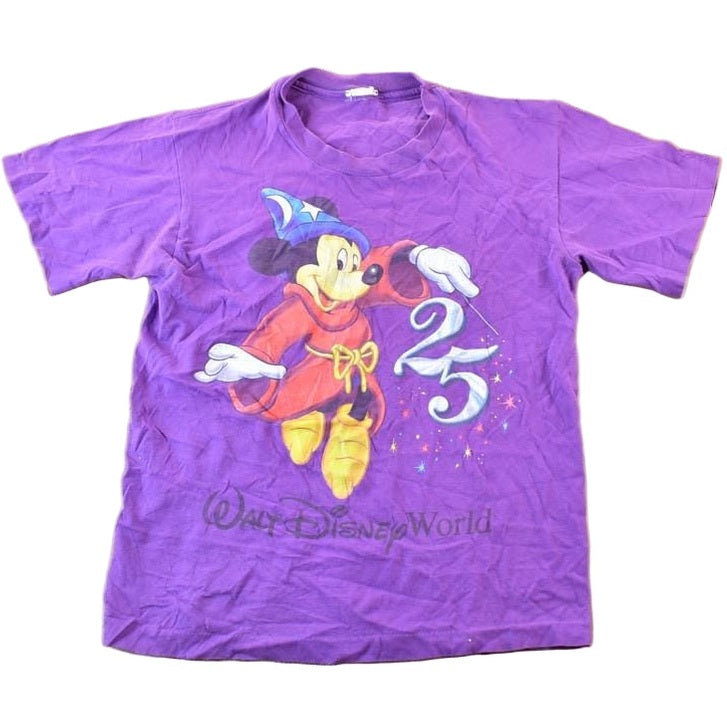 Vintage 1990s Mickey Mouse Magic Walt Disney World Cartoon Promo T-Shirt Men's Medium from propervintagecanada