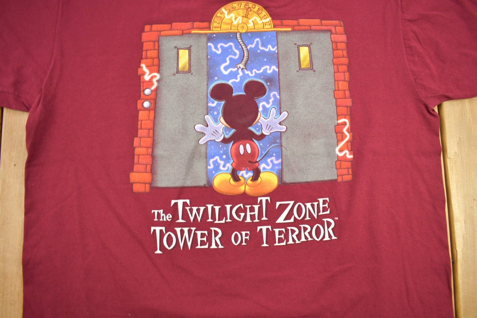 Vintage 1990s Mickey Mouse The Twilight Zone Tower of Terror T Shirt Men's 2XL from propervintagecanada