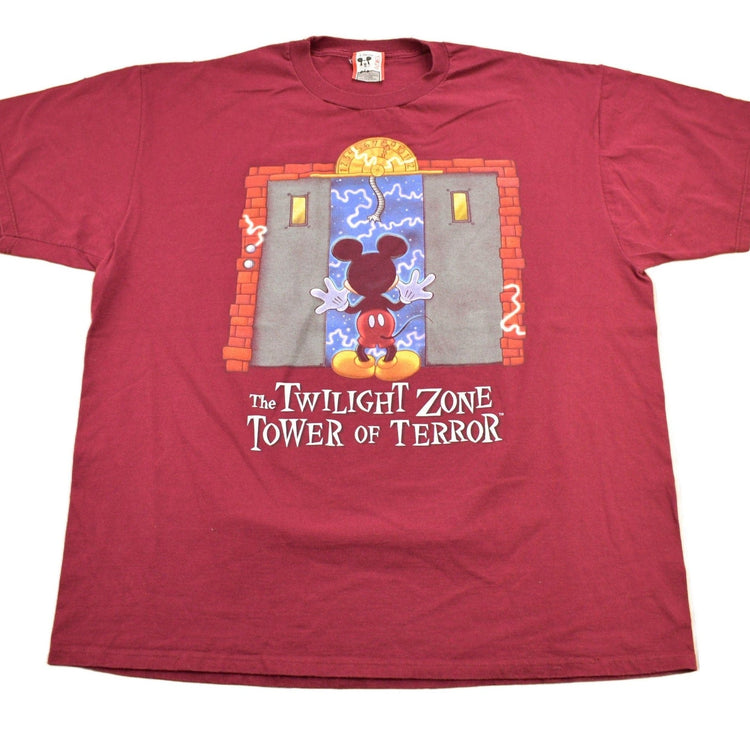 Vintage 1990s Mickey Mouse The Twilight Zone Tower of Terror T Shirt Men's 2XL from propervintagecanada