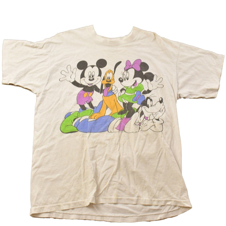 Vintage 1990s Micky and Minnie Mouse Graphic T Shirt Men's XL from propervintagecanada
