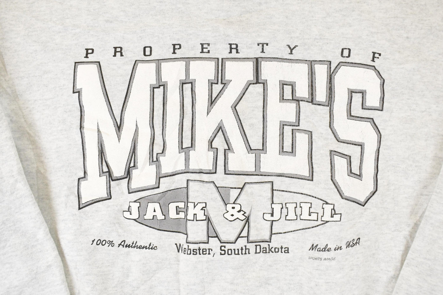 Vintage 1990s Mikes Jack N Jill Graphic Print Crewneck Sweatshirt Mens L from propervintagecanada