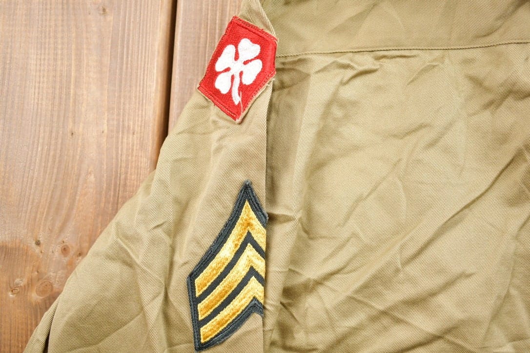 Vintage 1990s Military Button Up Shirt from propervintagecanada