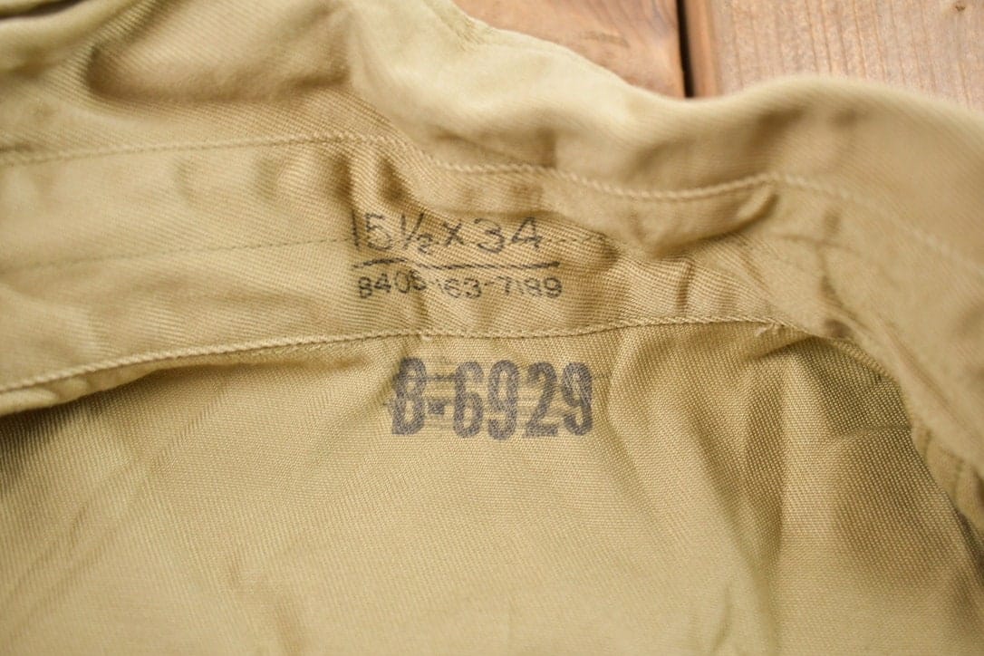 Vintage 1990s Military Button Up Shirt from propervintagecanada