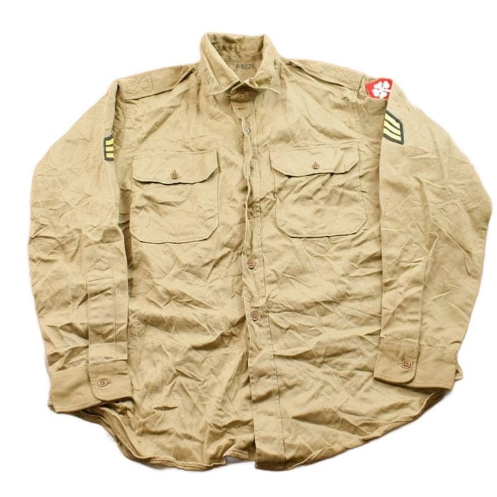 Vintage 1990s Military Button Up Shirt from propervintagecanada