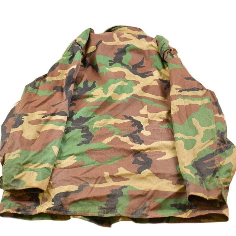 Vintage 1990s Military Woodland Camo Combat Shirt from propervintagecanada