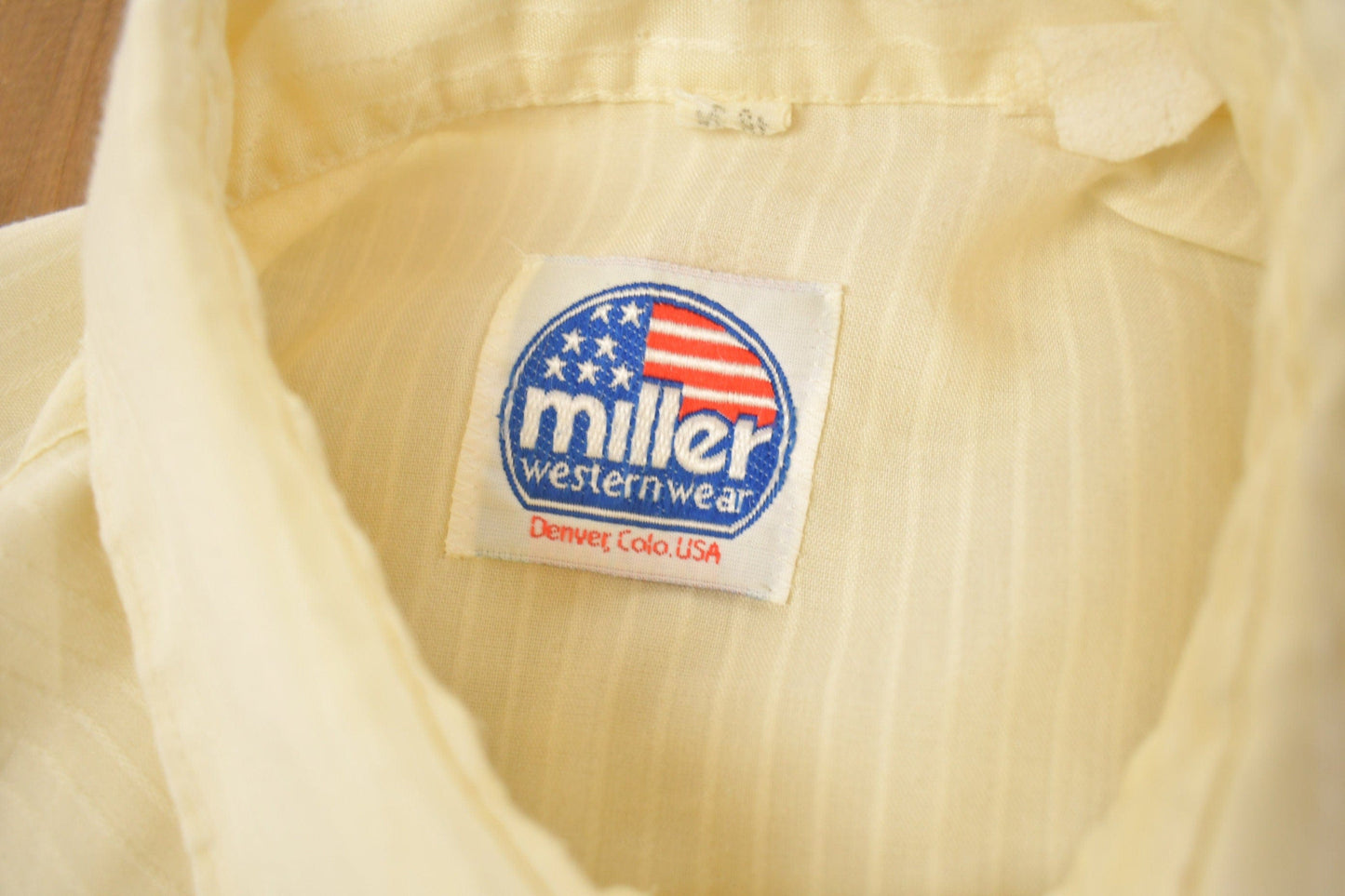 Vintage 1990s Miller Westernwear Blank Yellow Button Up Shirt Men's Large from propervintagecanada