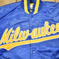 Vintage 1990s Milwaukee Brewers MLB Starter Diamond Collection Satin Bomber Jacket Men's Large from propervintagecanada