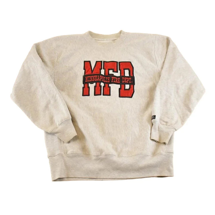 Vintage 1990s Minneapolis Fire Dept Souvenir Crossgrain Crewneck Sweatshirt Men's L from propervintagecanada