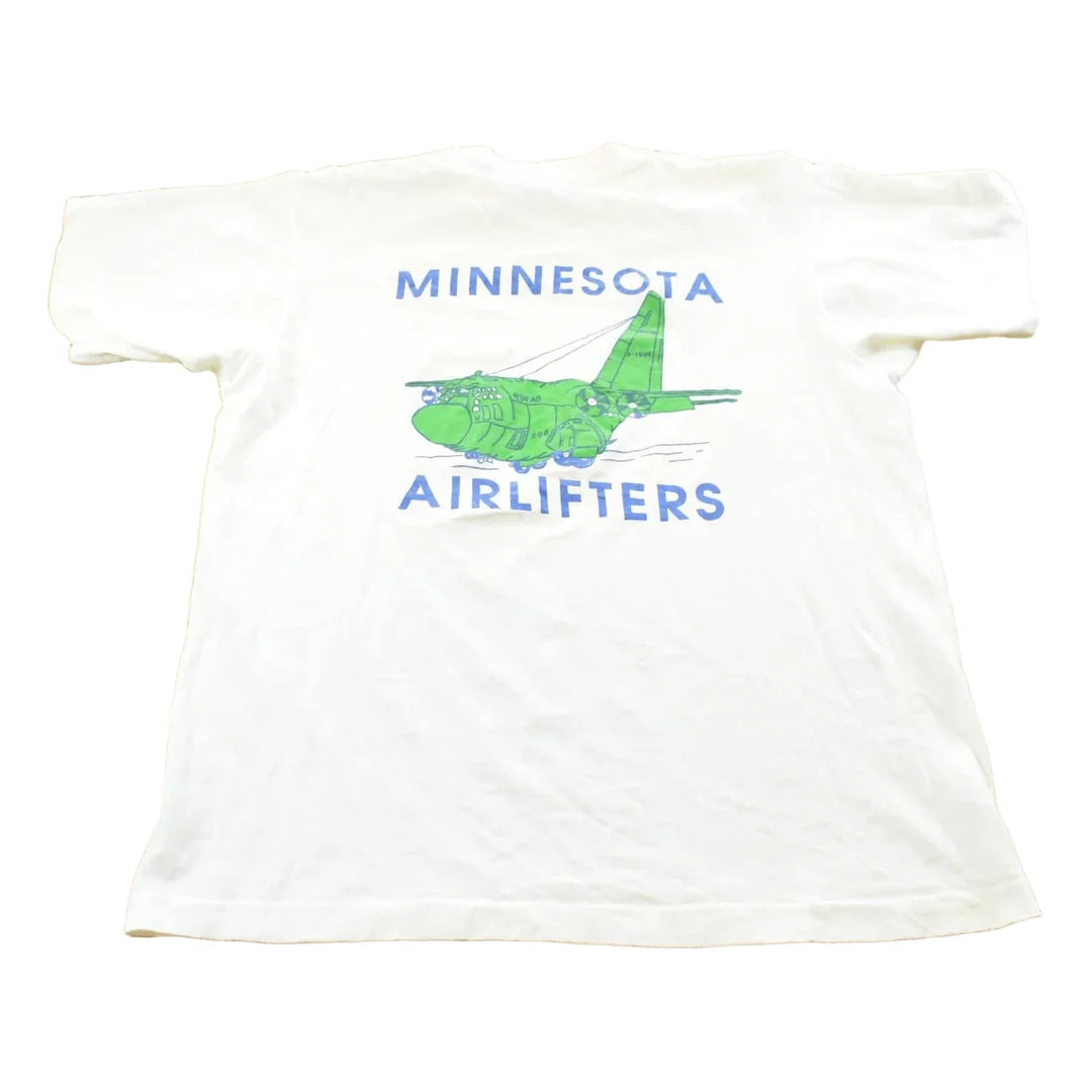 Vintage 1990s Minnesota Air Lifters National Guard Single Stitch T-Shirt Mens L from propervintagecanada