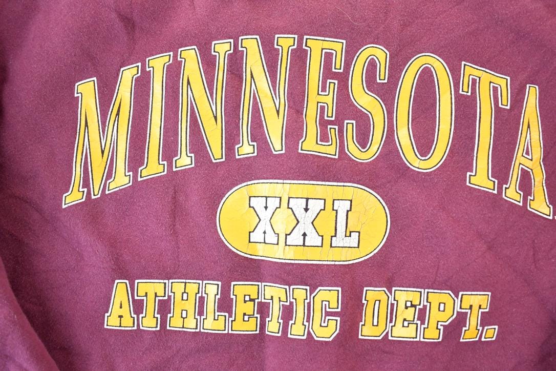 Vintage 1990s Minnesota Athletic Department Souvenir Heavyweight Crewneck Sweatshirt Made In USA Men's 2XL from propervintagecanada