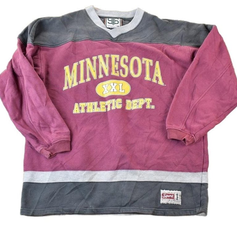 Vintage 1990s Minnesota Athletic Department Souvenir Heavyweight Crewneck Sweatshirt Made In USA Men's 2XL from propervintagecanada
