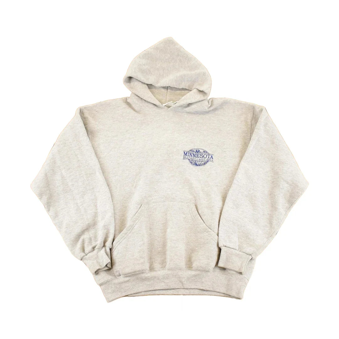 Vintage 1990s Minnesota Brainerd Lakes Souvenir Hoodie Sweatshirt Men's L from propervintagecanada