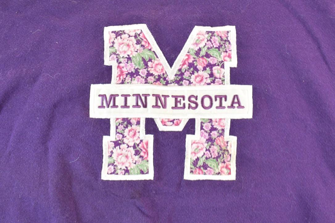 Vintage 1990s Minnesota Cute Embroidered M Double Collar Crew Neck Sweater Men's XL from propervintagecanada