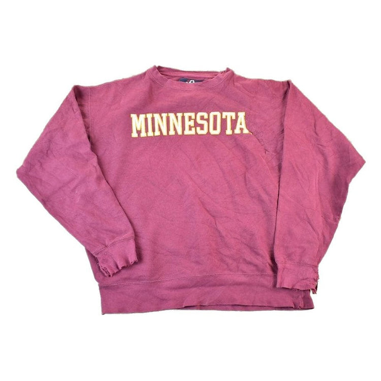 Vintage 1990s Minnesota Embroidered Souvenir Crewneck Sweatshirt Made In USA Men's Large from propervintagecanada