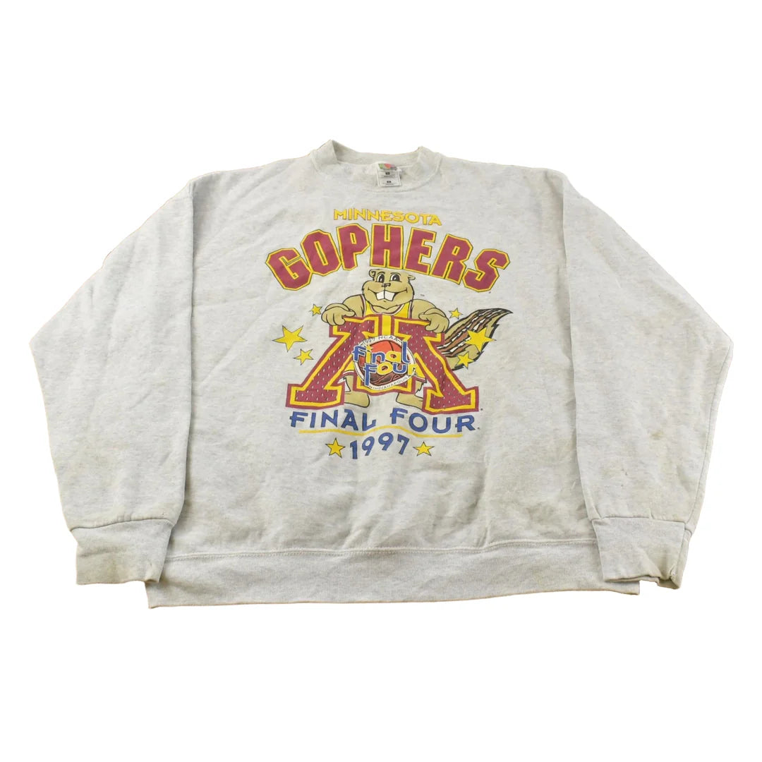Vintage 1990s Minnesota Golden Gophers Basketball Collegiate Crewneck Sweatshirt Men's XL from propervintagecanada