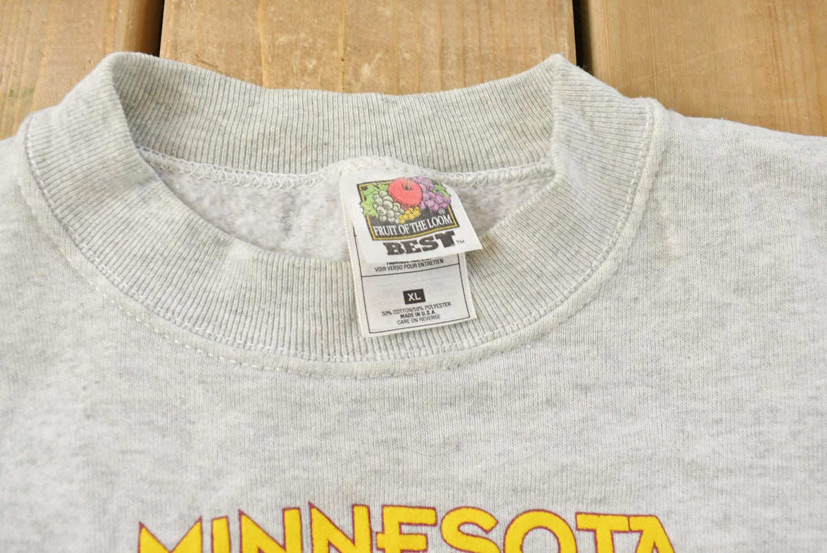 Vintage 1990s Minnesota Golden Gophers Basketball Collegiate Crewneck Sweatshirt Men's XL from propervintagecanada