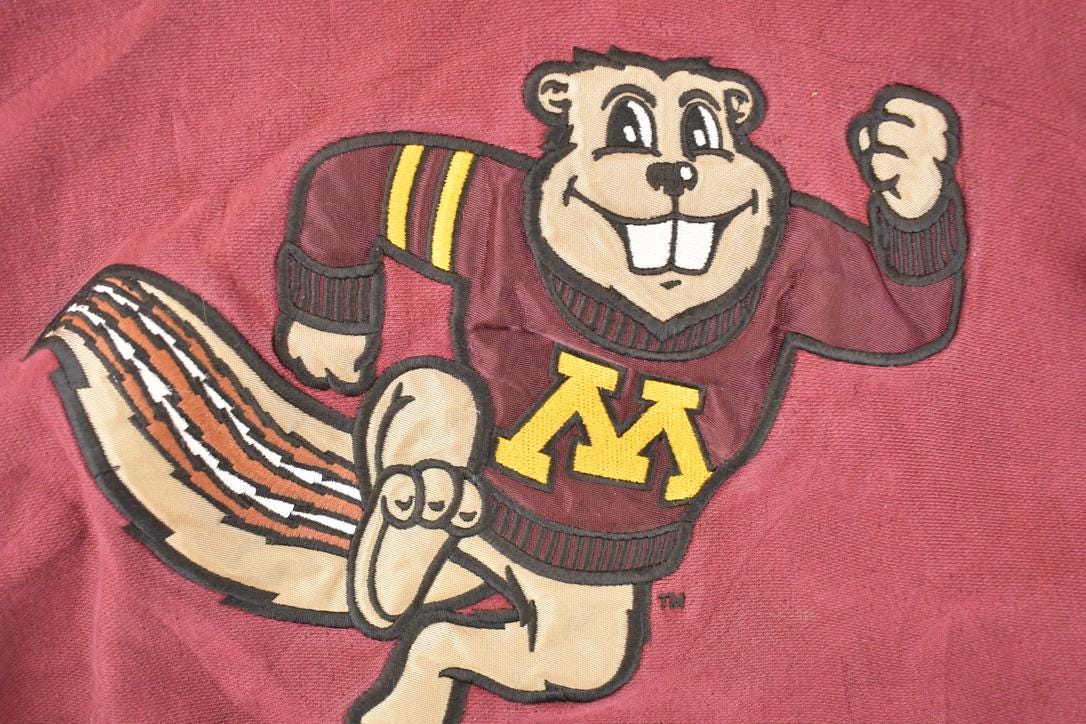Vintage 1990s Minnesota Golden Gophers Cross Grain University Hoodie Sweater Mens S from propervintagecanada
