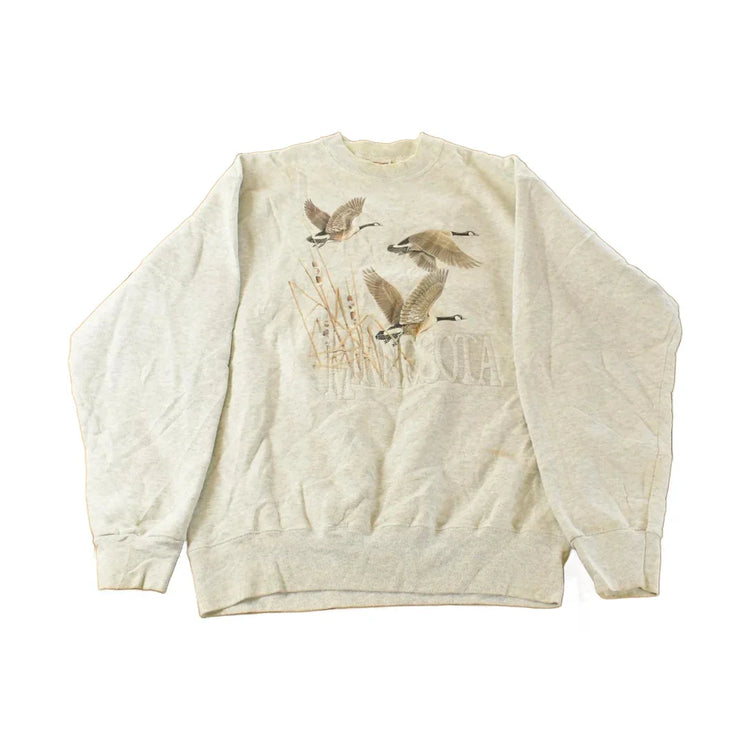 Vintage 1990s Minnesota Goose Nature Outfitters Crewneck Sweatshirt Men's Large from propervintagecanada