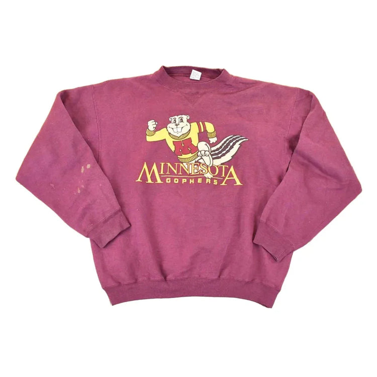 Vintage 1990s Minnesota Gophers Cartoon University Crewneck Sweater Men's XL from propervintagecanada