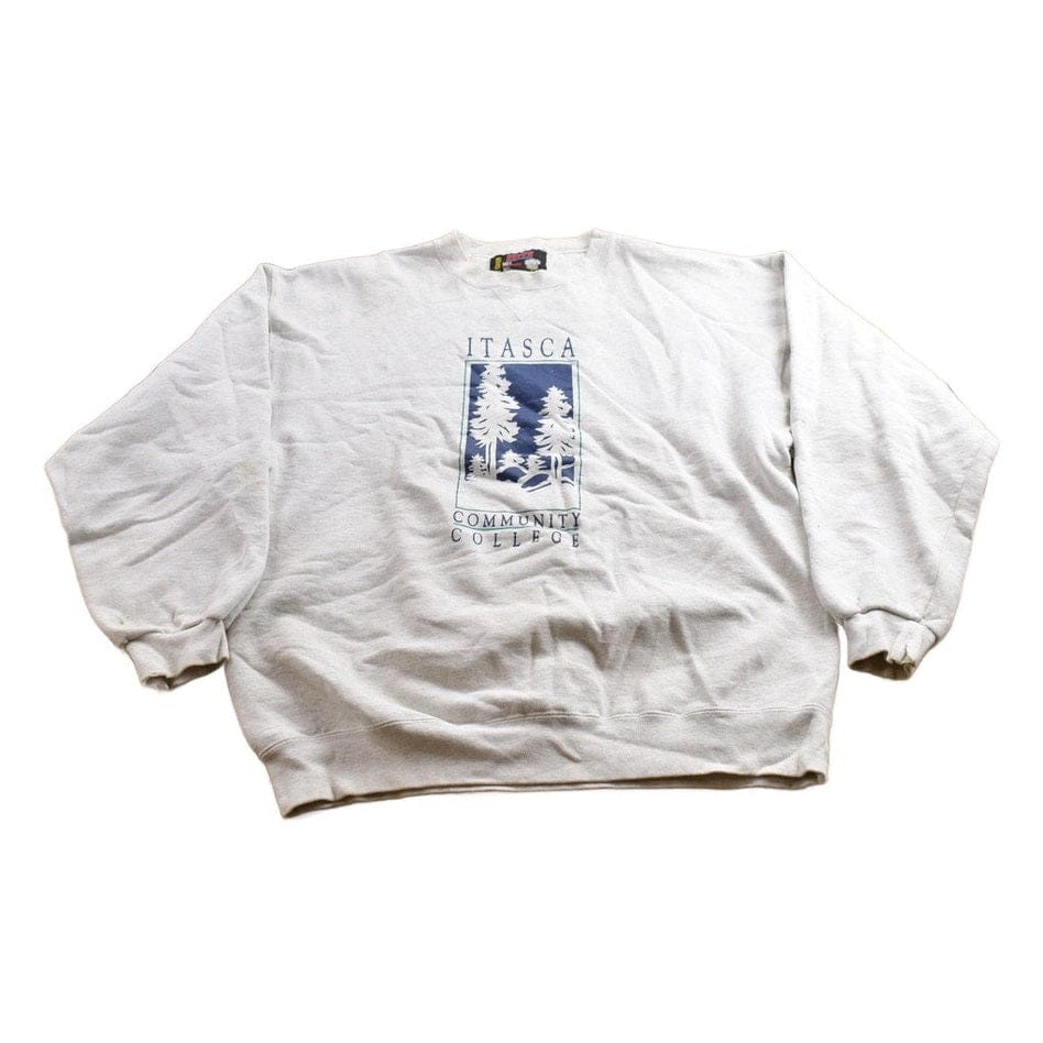 Vintage 1990s Minnesota Itasca Community College Collegiate Crewneck Men's Medium from propervintagecanada