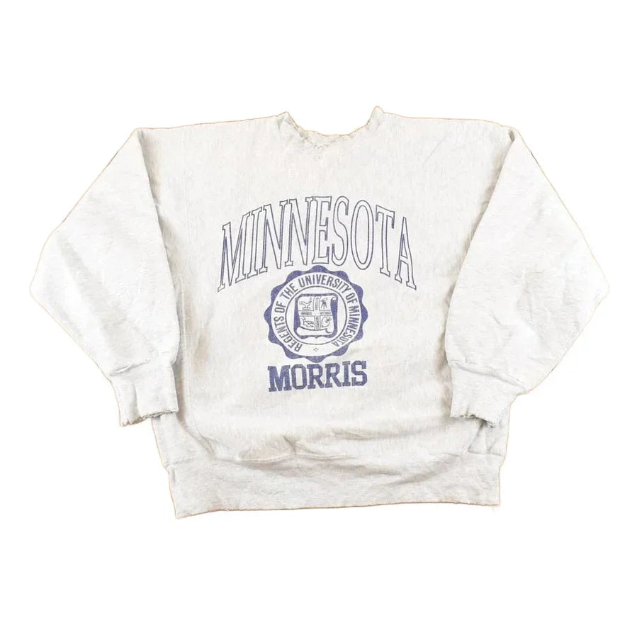 Vintage 1990s Minnesota Morris Crewneck Sweatshirt Men's L / NCAA College Spellout / 90s Collegiate Sweater / Heavyweight from propervintagecanada