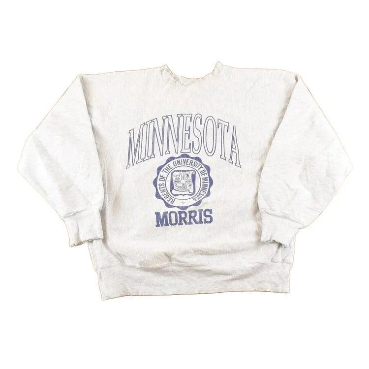Vintage 1990s Minnesota Morris Crewneck Sweatshirt Men's L / NCAA College Spellout / 90s Collegiate Sweater / Heavyweight from propervintagecanada