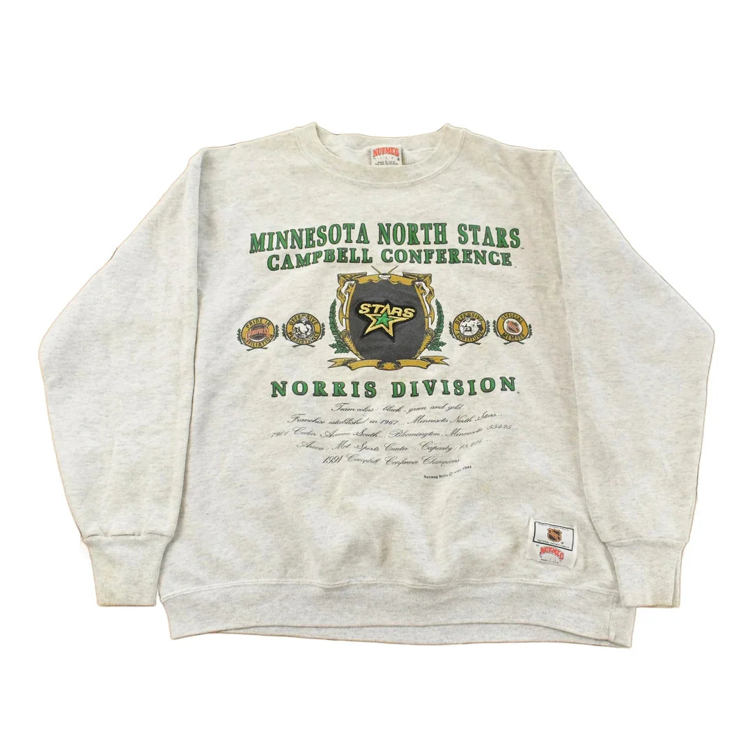 Vintage 1990s Minnesota North Stars NHL Crewneck Sweatshirt Men's Large / Sportswear / Made in USA / 90s Crewneck / Streetwear / NHL Hockey from propervintagecanada
