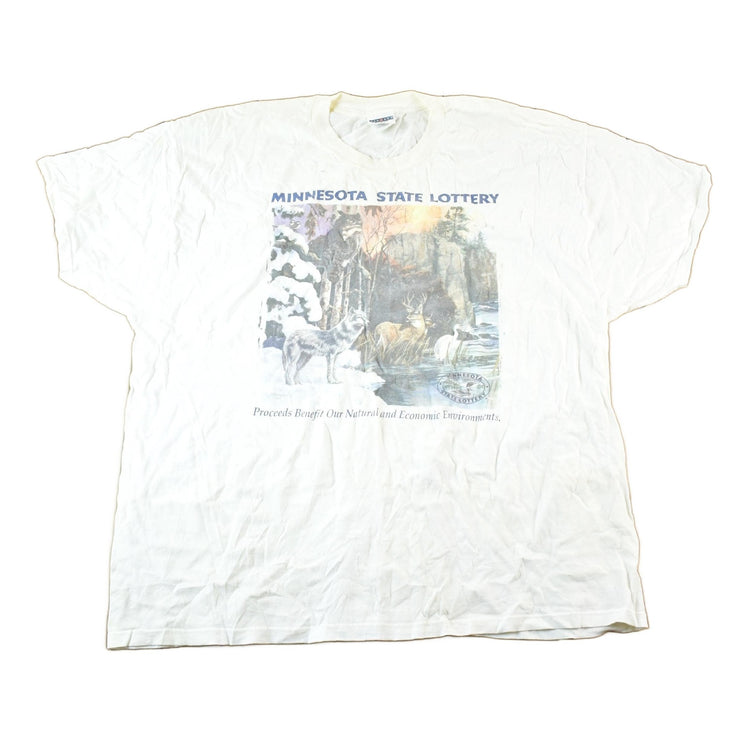 Vintage 1990s Minnesota State Lottery Nature T-Shirt Mens XL from propervintagecanada