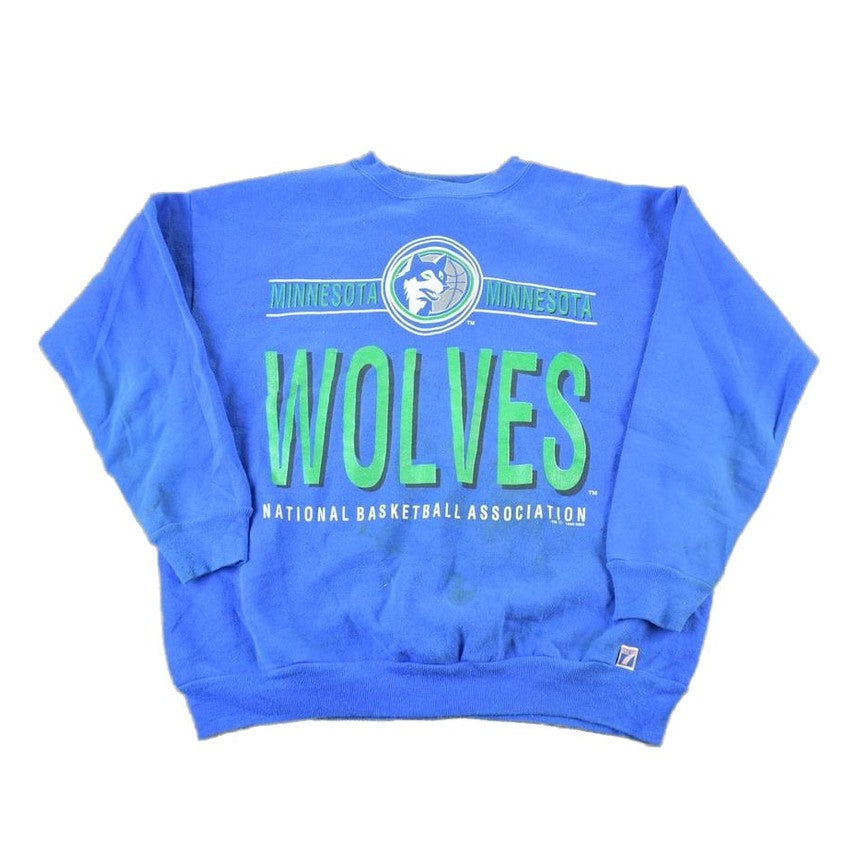 Vintage 1990s Minnesota Timberwolves Logo 7 NBA Crewneck Sweatshirt Men's XL from propervintagecanada