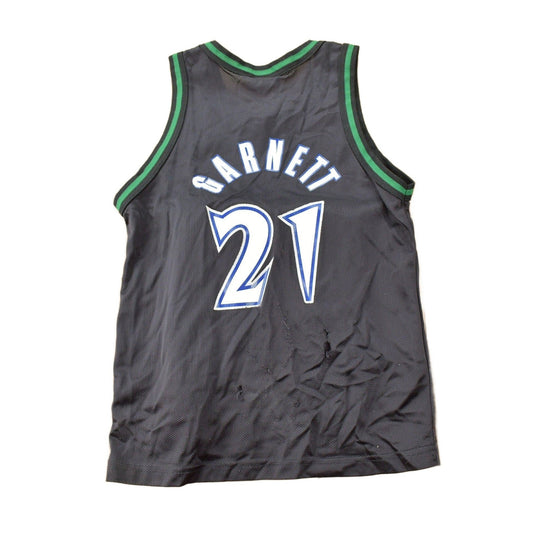 Vintage 1990s Minnesota Timberwolves NBA Kevin Garnett Basketball Jersey / Champion Basketball Jersey / 90s Jersey / Youth Size from propervintagecanada