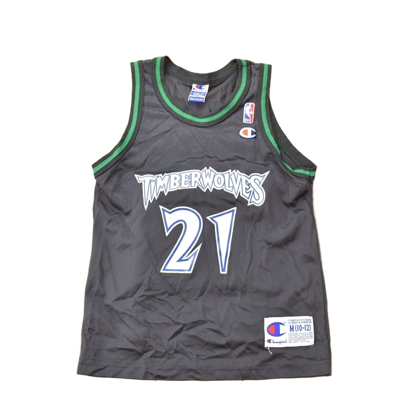 Vintage 1990s Minnesota Timberwolves NBA Kevin Garnett Basketball Jersey / Champion Basketball Jersey / 90s Jersey / Youth Size from propervintagecanada