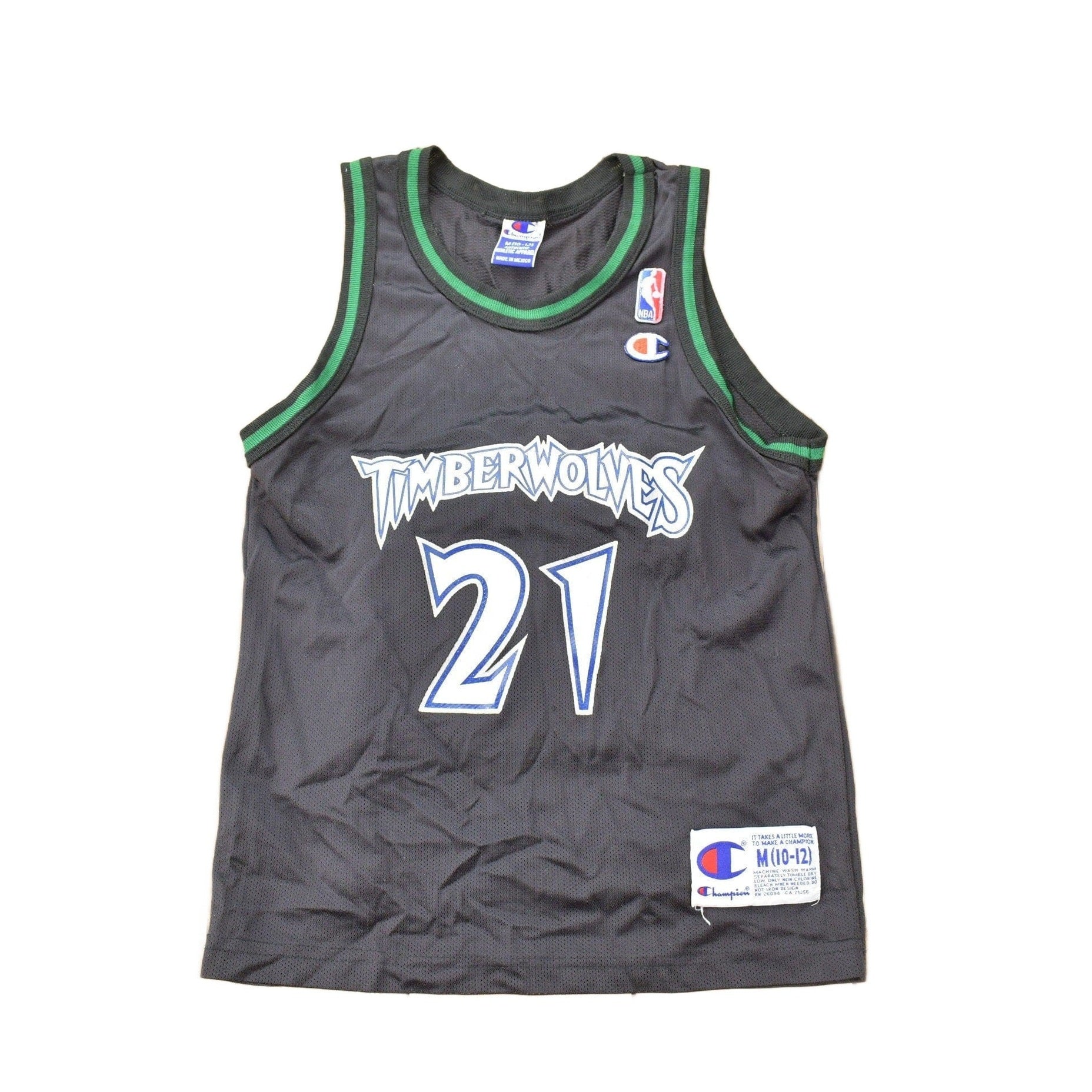 Vintage 1990s Minnesota Timberwolves NBA Kevin Garnett Basketball Jersey / Champion Basketball Jersey / 90s Jersey / Youth Size from propervintagecanada