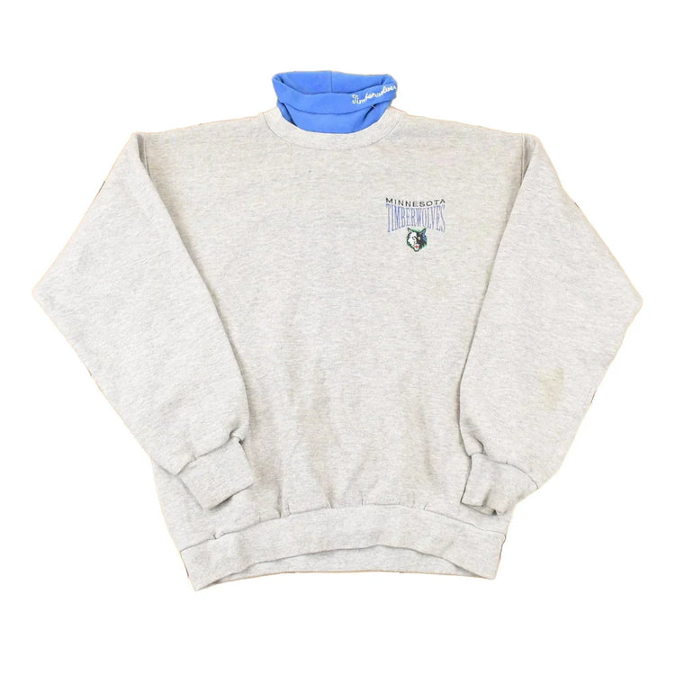 Vintage 1990s Minnesota Timberwolves NBA Turtleneck Sweatshirt Mens M from propervintagecanada