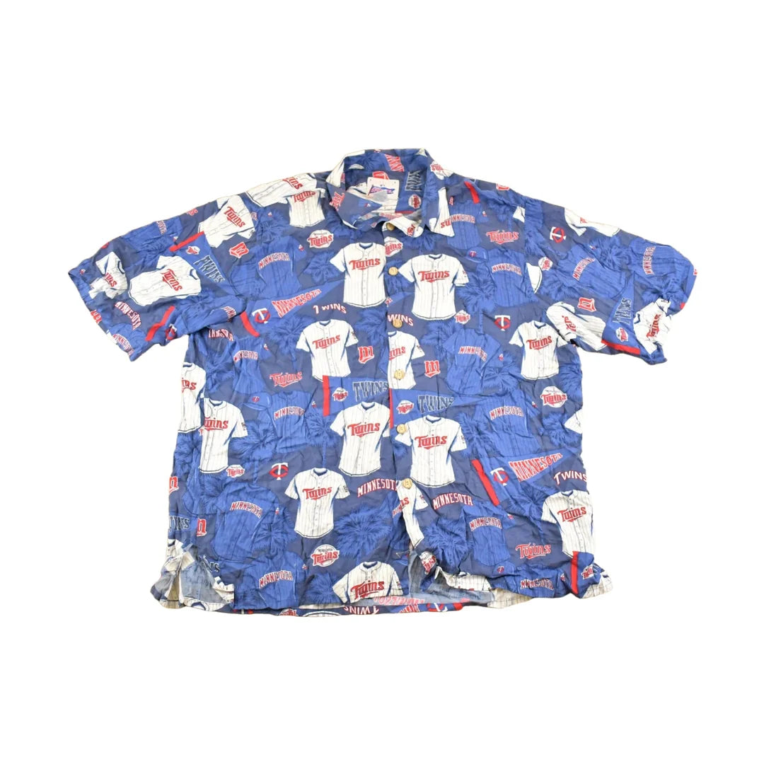 Vintage 1990s Minnesota Twins MLB Button Up Shirt Men's XL from propervintagecanada