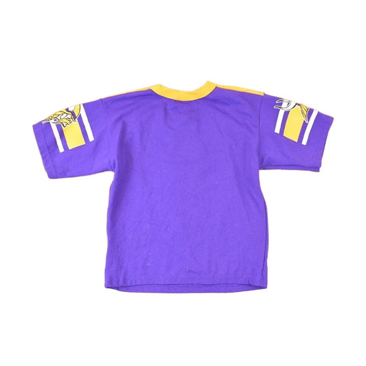 Vintage 1990s Minnesota Vikings AOP NFL T-Shirt Youth S from propervintagecanada