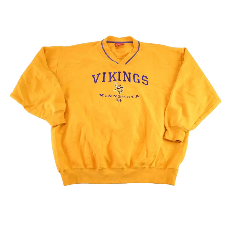 Vintage 1990s Minnesota Vikings Crewneck Sweatshirt Men's XL from propervintagecanada