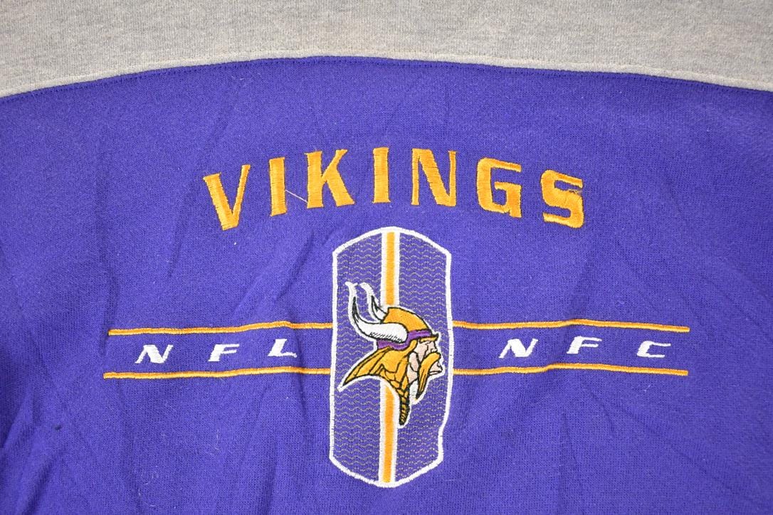 Vintage 1990s Minnesota Vikings Embroidered NFL Crewneck Sweatshirt Men's Large from propervintagecanada
