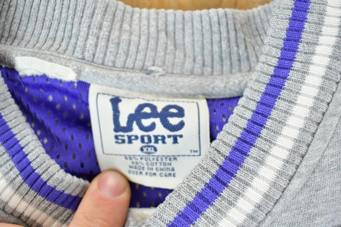 Vintage 1990s Minnesota Vikings Lee Sport Jersey Patch NFL Crewneck Sweatshirt Men's 2XL from propervintagecanada